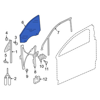 Audi OE - Front Left Door Glass