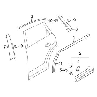 Audi OE - Rear Door - Exterior Trim