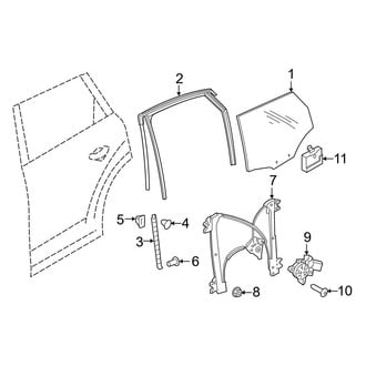 Audi OE - Rear Door - Glass & Hardware