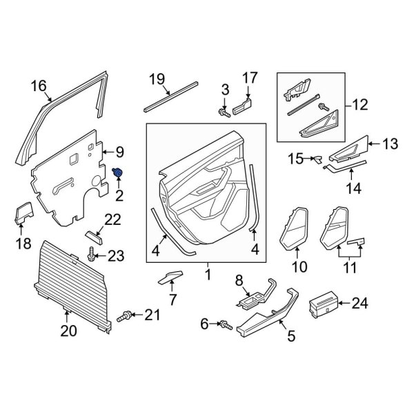 Door Interior Trim Panel Retainer