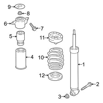 Audi OE - Rear Suspension - Shocks & Components (W/O Air Suspension), (Premium / Premium Plus / Prestige)