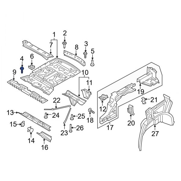 Floor Pan Stud