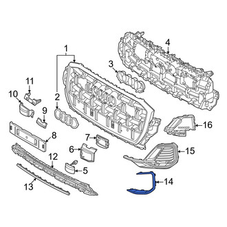 Audi OE - Front Inner Grille Molding