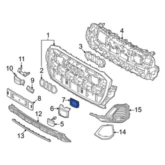 Audi OE - Front Bumper Cover Spacer Panel Bracket
