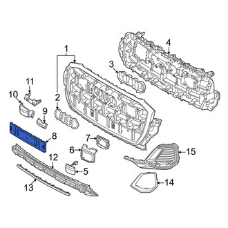 Audi OE - Front License Plate Bracket