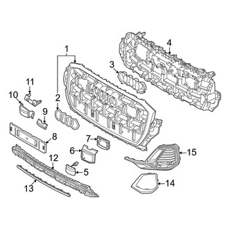 Audi OE - Front Bumper & Grille - Grille & Components (Prestige)