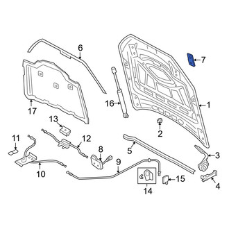 Audi OE - Front Left Hood Latch Striker Plate