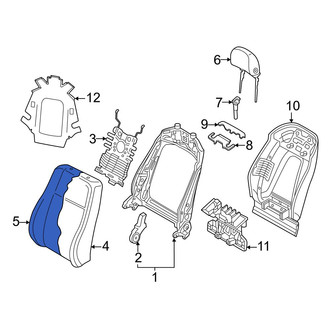 Audi OE - Front Left Seat Back Cushion Cover