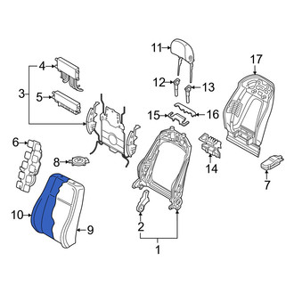 Audi OE - Front Right Seat Back Cushion Cover