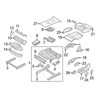 Audi OE - Seats & Tracks - Front Seat Components (Driver Side, Seat, Seat Cushion Components)