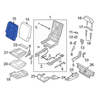 Audi OE - Center Seat Back Cushion Cover