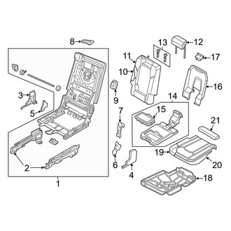 Audi OE - Seats & Tracks - Second Row Seats (Center Seat)