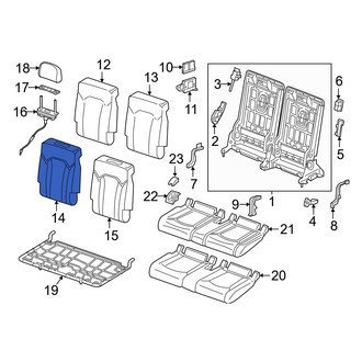 Audi OE - Rear Right Seat Back Cushion Cover