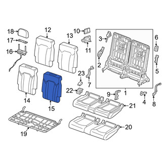 Audi OE - Rear Left Seat Back Cushion Cover