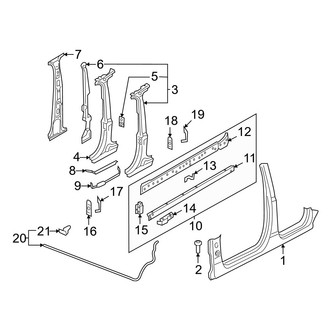 Audi OE - Pillars, Rocker & Floor - Center Pillar & Rocker