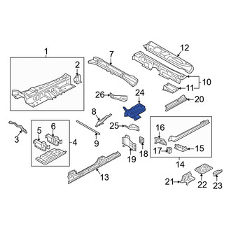 Audi OE - Front Left Floor Pan Reinforcement