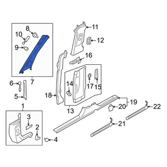 Audi OE - Left Upper Body A-Pillar Trim Panel
