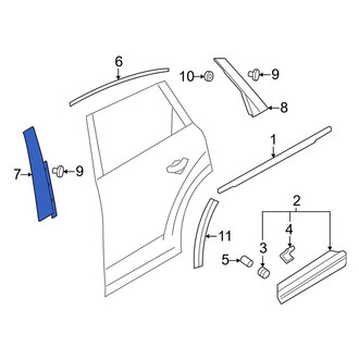 Audi OE - Front Left Forward Door Applique