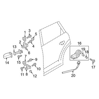 Audi OE - Rear Door - Lock & Hardware (Hinges and Checks)