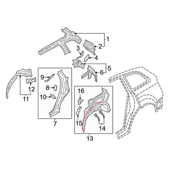 Audi OE - Quarter Panel - Inner Structure