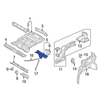 Audi OE - Rear Center Floor Pan Crossmember