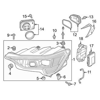 Audi OE - Front Lamps - Headlamp Components