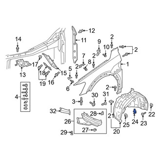 Audi OE - Fender Liner Retainer