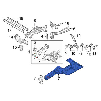Audi OE - Front Left Inner Frame Side Member