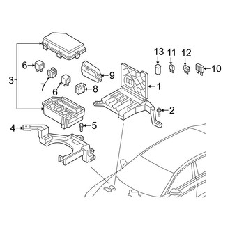 Audi OE - Electrical - Fuse & Relay (Engine Compartment, Passenger Side)