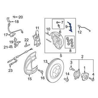 Audi OE - Front Disc Brake Anti-Rattle Clip