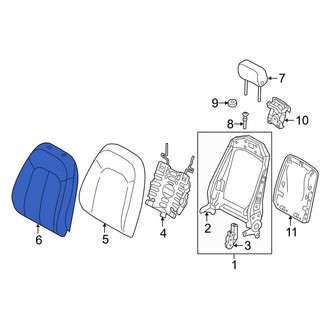 Audi OE - Front Left Seat Back Cushion Cover