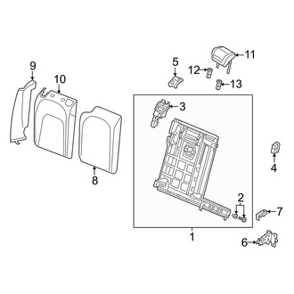 Audi OE - Seats & Tracks - Rear Seat (Seat Back Components, Passenger Side, Sportback), (Premium Plus / Prestige)