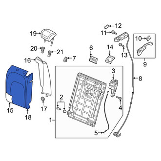 Audi OE - Rear Left Seat Back Cushion Cover