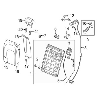 Audi OE - Seats & Tracks - Rear Seat (Seat Back Components, Driver Side, SUV)