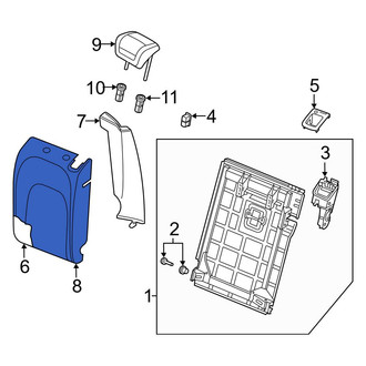 Audi OE - Rear Left Seat Back Cushion Cover