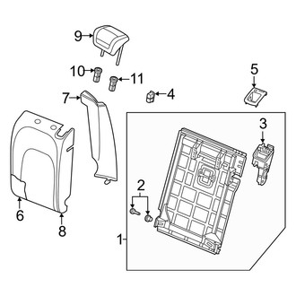 Audi OE - Seats & Tracks - Rear Seat (Seat Back Components, Driver Side, Sportback), (Premium Plus)