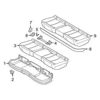 Audi OE - Seats & Tracks - Rear Seat (Cushion and Components)