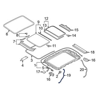 Audi OE - Front Sunroof Drain Hose