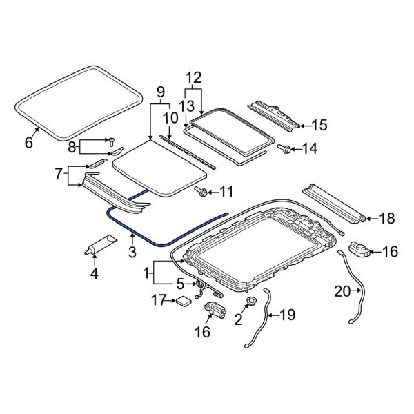 Sunroof Frame Gasket