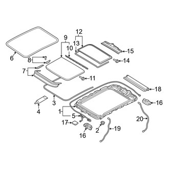 Audi OE - Roof - Sunroof (Frame & Components)