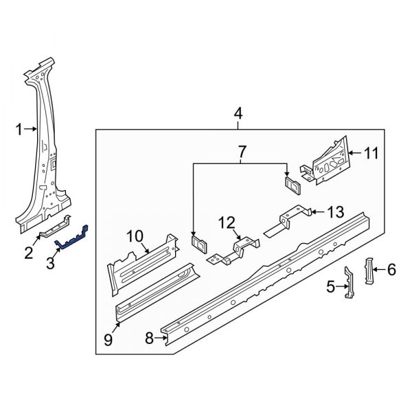 Body B-Pillar Insulator