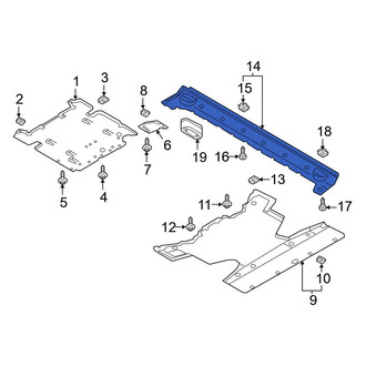 Audi OE - Left Floor Pan Splash Shield