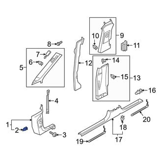 Audi OE - Quarter Panel Trim Panel Clip