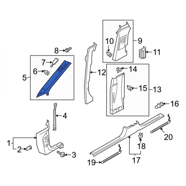 Body A-Pillar Trim Panel