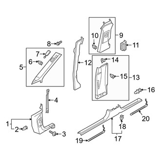 Audi OE - Pillars, Rocker & Floor - Interior Trim (Premium / Premium Plus / Prestige)