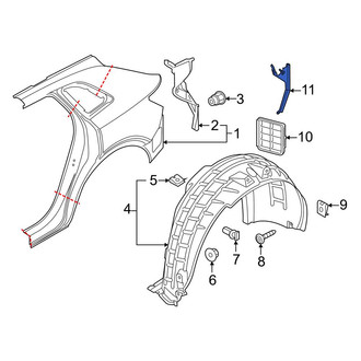 Audi OE - Rear Left Body D-Pillar Reinforcement