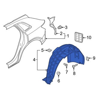 Audi OE - Rear Right Quarter Panel Splash Shield