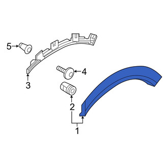 Audi OE - Rear Left Rearward Wheel Arch Molding