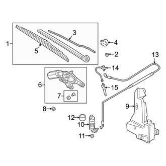 Audi OE - Lift Gate - Rear Wiper Components (With Integrated Nozzles), (Premium Plus / Prestige)