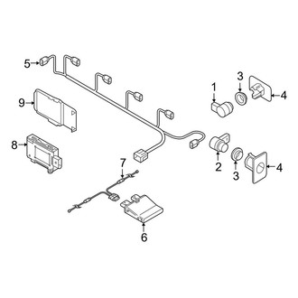 Audi OE - Rear Bumper - Electrical Components